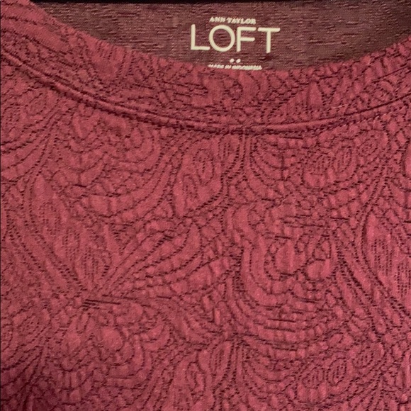 Embossed burgundy Loft shirt - Picture 3 of 3